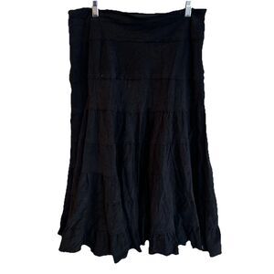 Dimri‎ Black Corduroy Layered Peasant Prairie Gypsy Flowy Tiered Gothic Large
